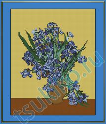 Vase mit Irises