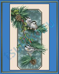 Chickadees on a Branch