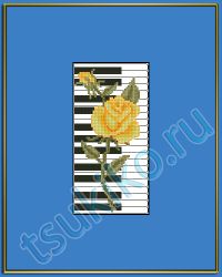 Роза на пианино желтая
